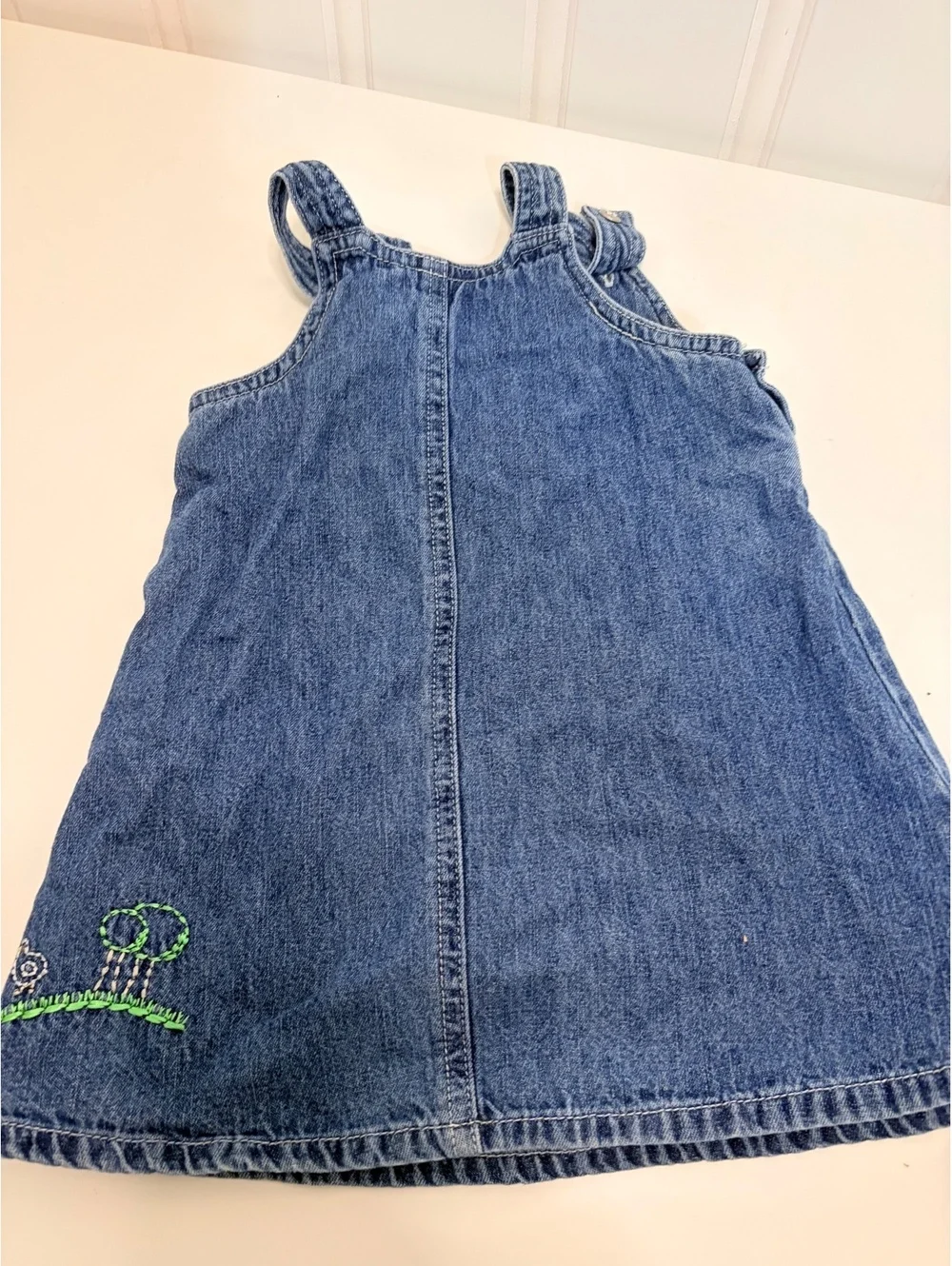 Vintage Y2K OshKosh Overall Dress Embroidered Ducklings